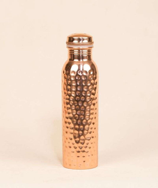 Ishalife Hammered Copper Water Bottle - 950 ml image 3