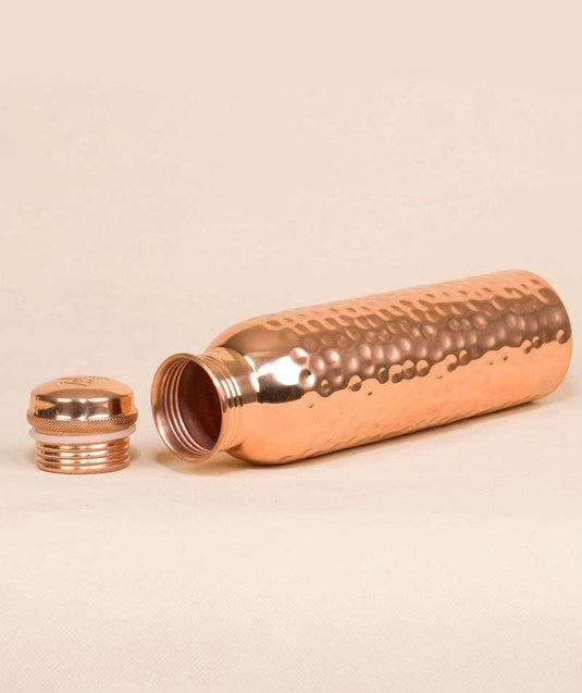 Ishalife Hammered Copper Water Bottle - 950 ml image 4