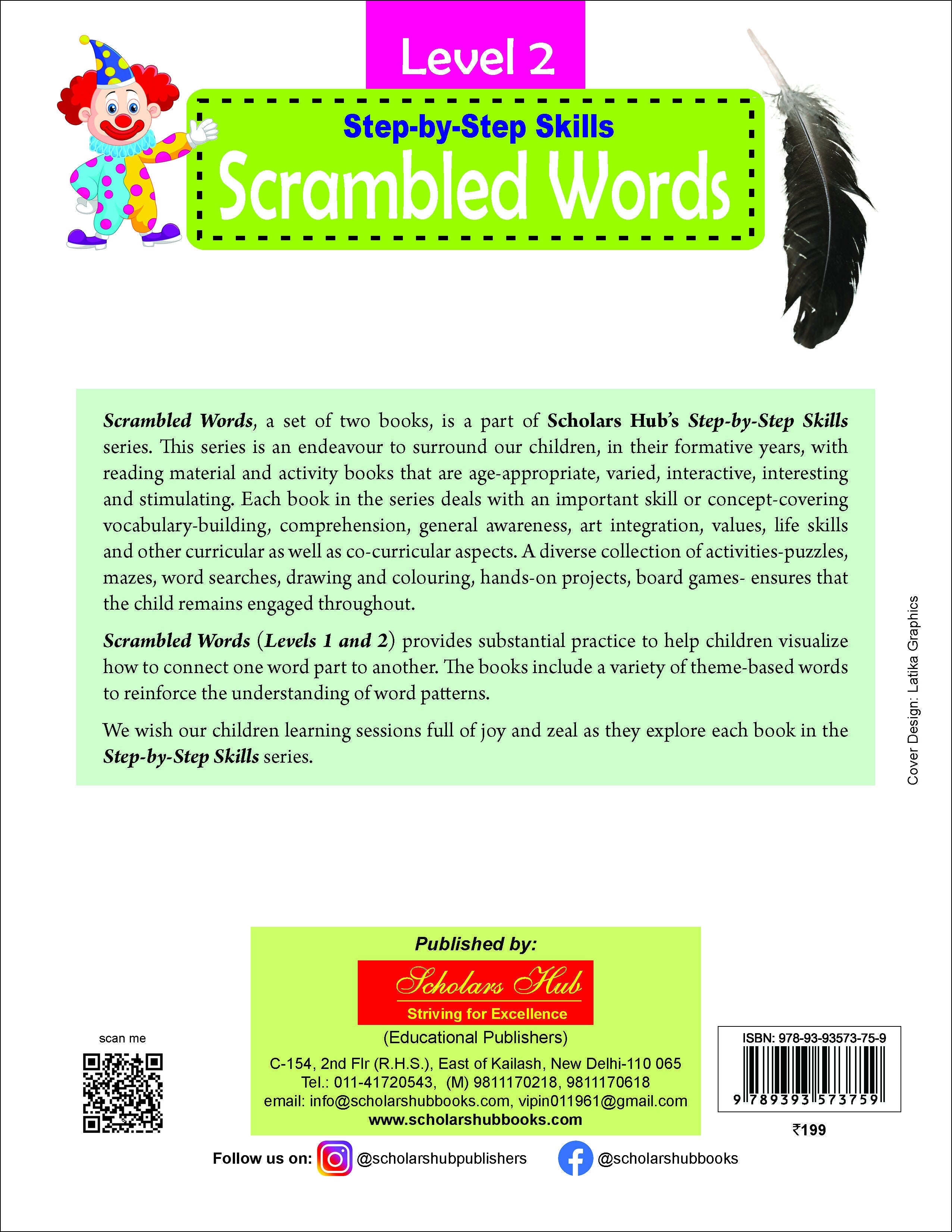 Step By Step Skills Scrambled Words-2Tearble Colourful Worksheets) – Scholars Hub (image 2)
