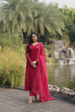 Faux Blooming Embroidery Work Top Bottom & Dupatta