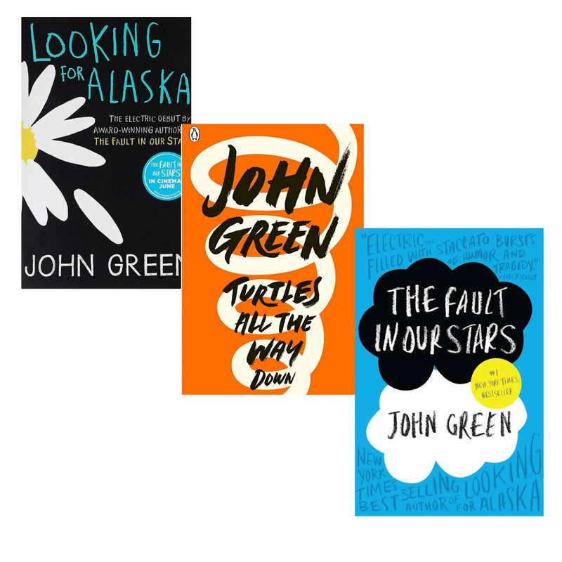 John Green Books Combo Set (Looking for Alaska, Turtles All the Way Down, The Fault in our Stars)- Paperback