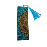 Beautiful Resin Wood Handmade Mandala Bookmark with Tassel
