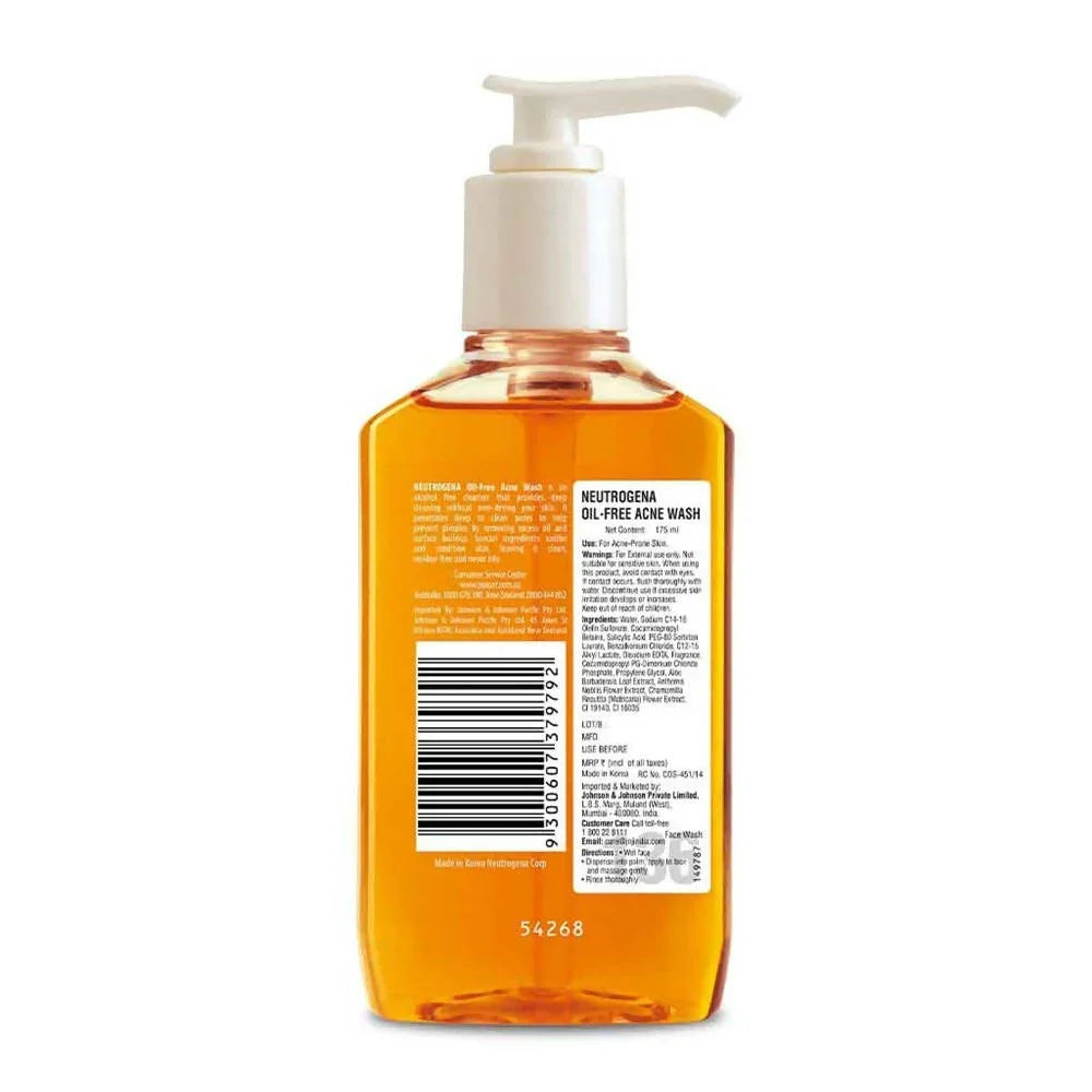 Neutrogena Oil-Free Acne Wash -175 ml image 2