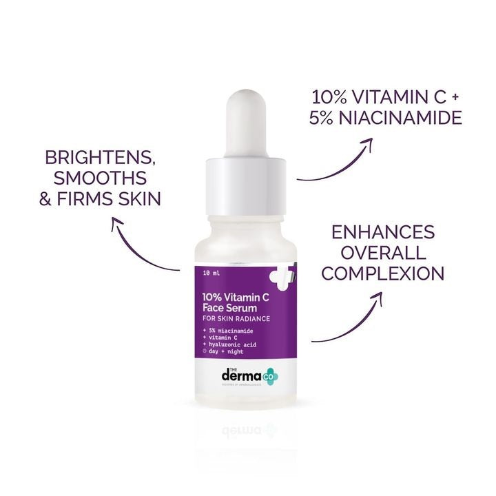 10% Vitamin C Face Serum with 5% Niacinamide & Hyaluronic Acid - 10ml image 3