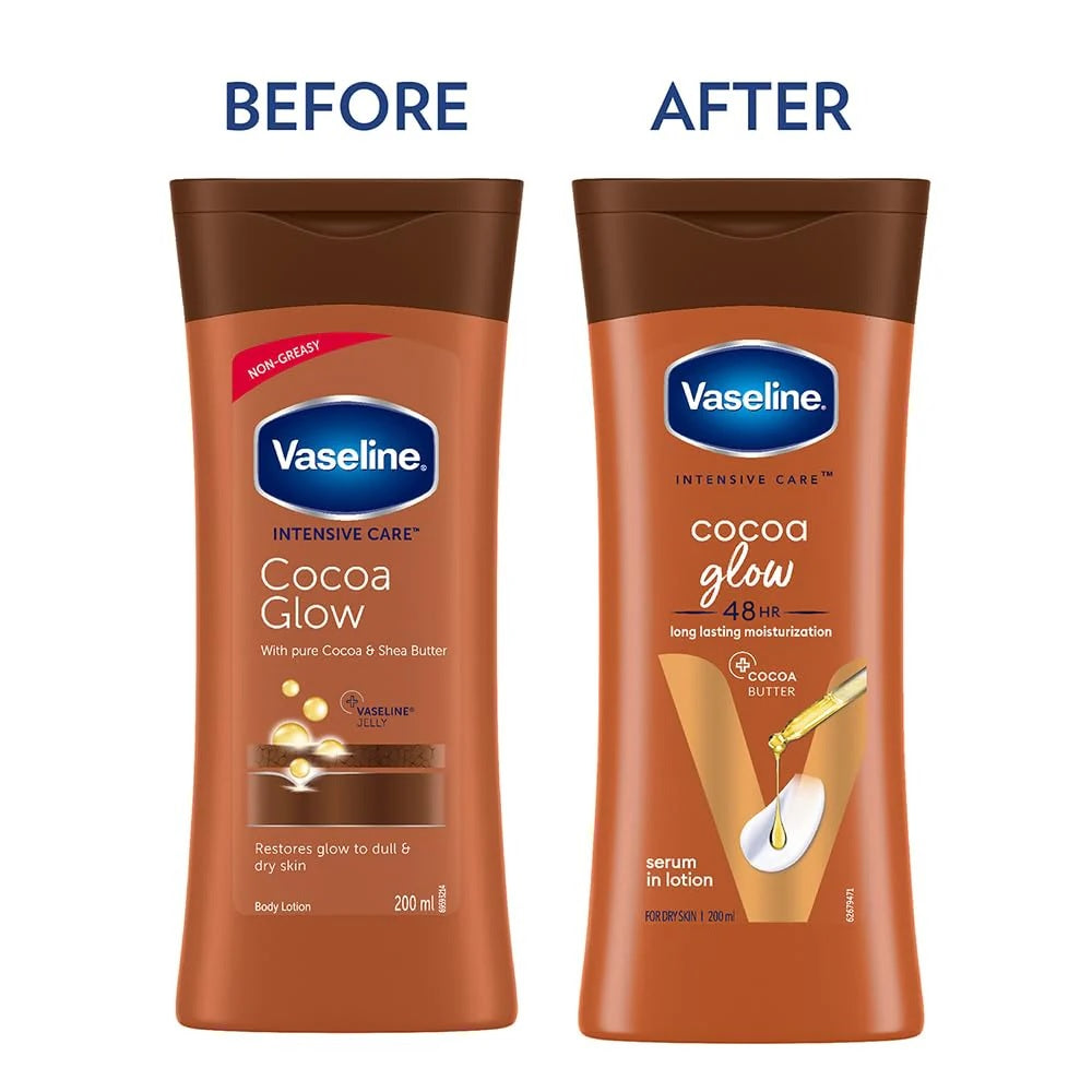 Vaseline Intensive Care Cocoa Glow Body Lotion -200 ml image 2