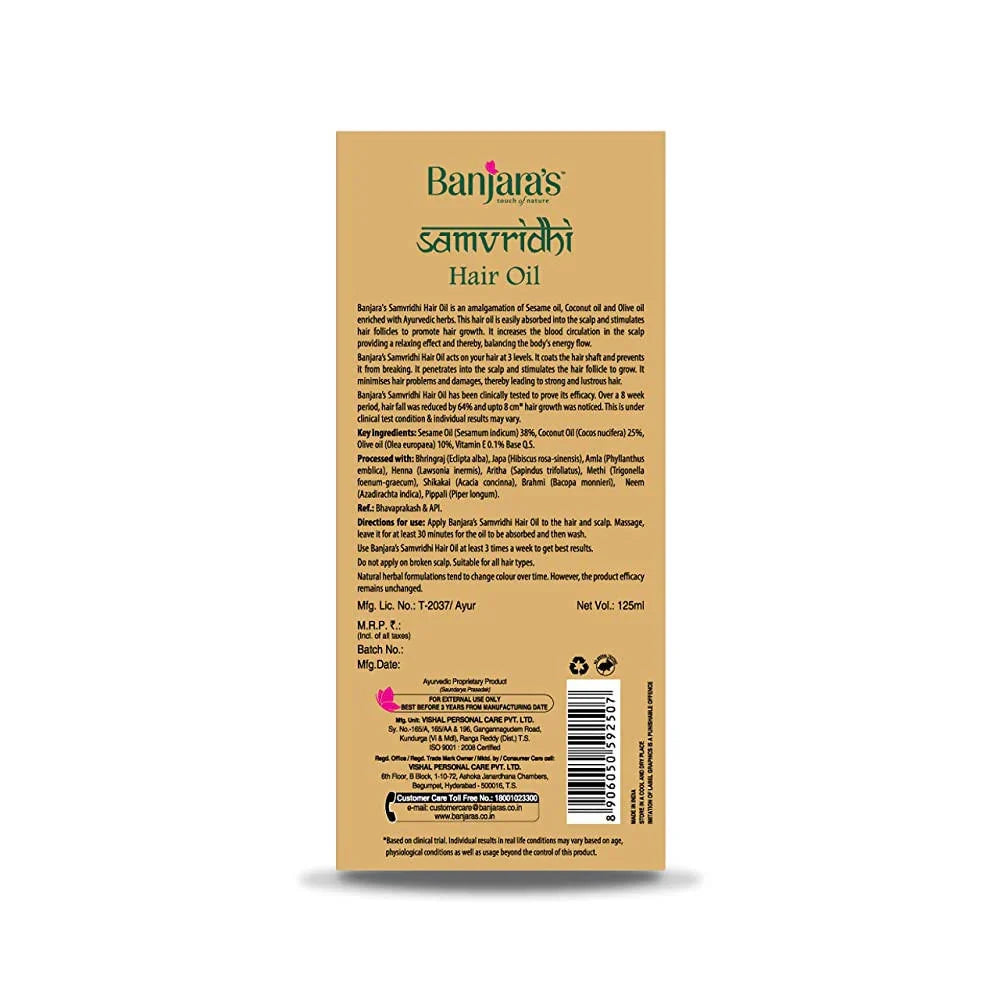 Banjara's Samvridhi Hair Oil -125 ml image 2