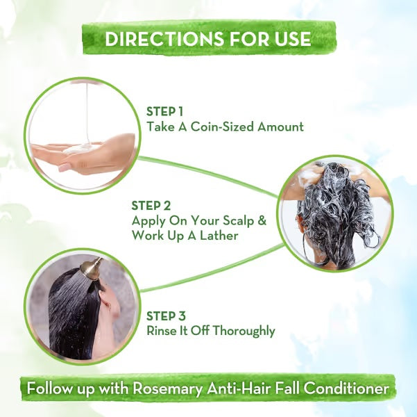 Rosemary Anti-Hair Fall Shampoo with Rosemary & Methi Dana for Reducing Hair Loss & Breakage - 250 ml image 3