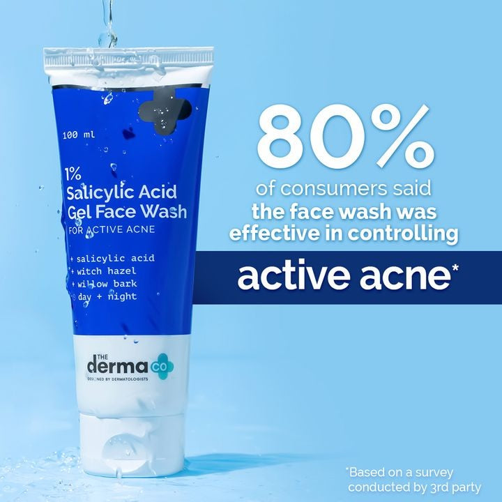 1% Salicylic Acid Gel Face Wash with Salicylic Acid & Witch Hazel - 100ml image 3