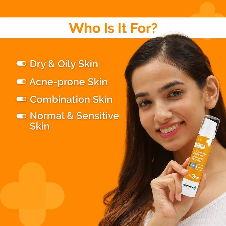 C-Cinamide Radiance Sunscreen Aqua Gel & PA++++ - 50g image 3