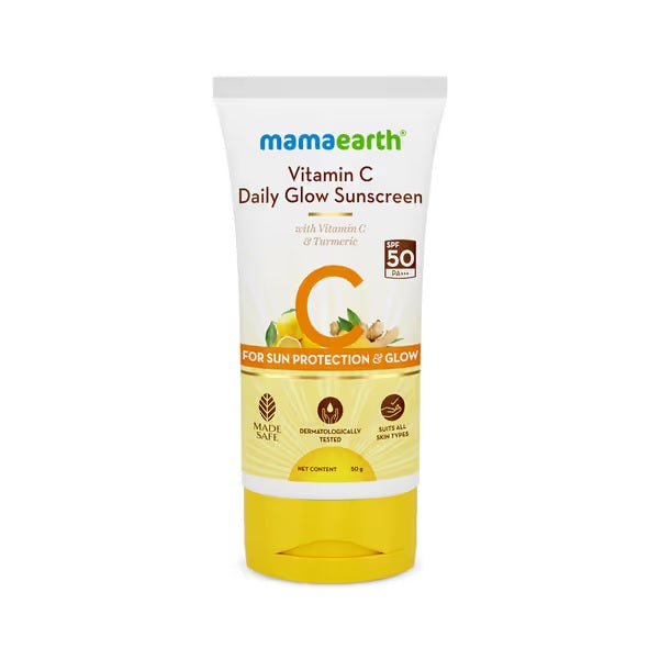 Vitamin C Daily Glow Sunscreen with Vitamin C & Turmeric for Sun Protection & Glow - 50 g image 3