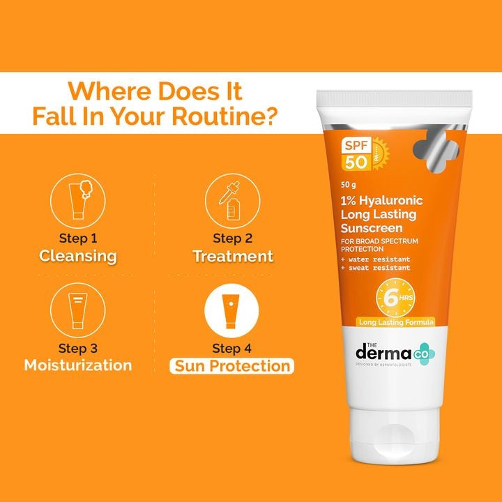 1% Hyaluronic Long Lasting Sunscreen, PA++++ with Hyaluronic Acid - 50 g image 3