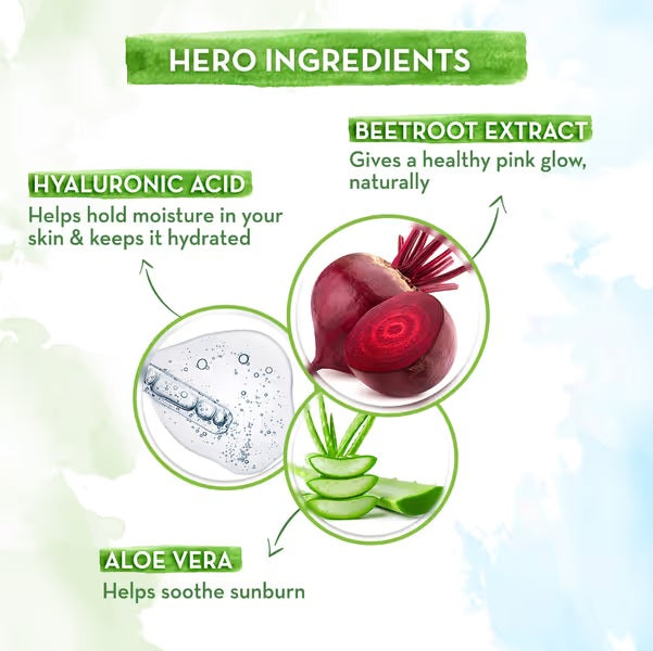Beetroot Hydraful Sunscreen With Beetroot & Hyaluronic Acid - 50 g image 3