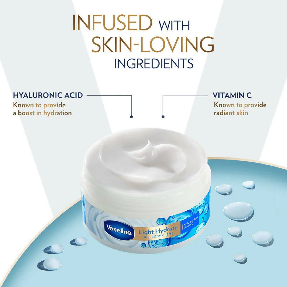 Vaseline Light Hydrate Gel Body Creme -180 gm image 3