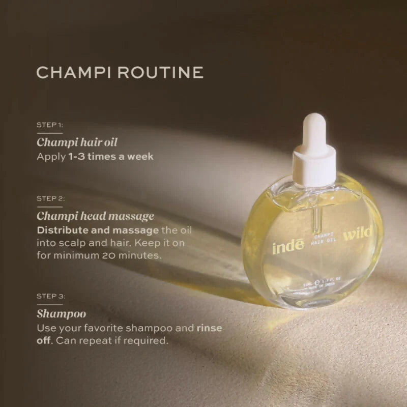 Indē Wild Champi Hair Oil with Brahmi, Amla and Bhringraj -50ml image 5