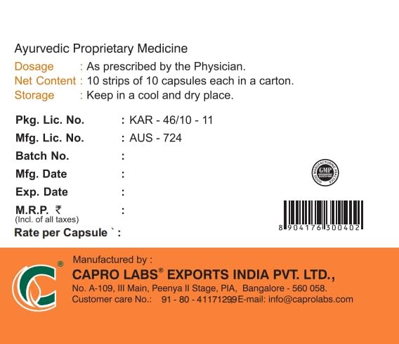 Capro Ayurveda Hairich Capsule - 100 Tab image 4