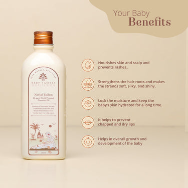 Baby Forest Narial Tailam Organic Cold Pressed Coconut Oil - 200 ml image 2