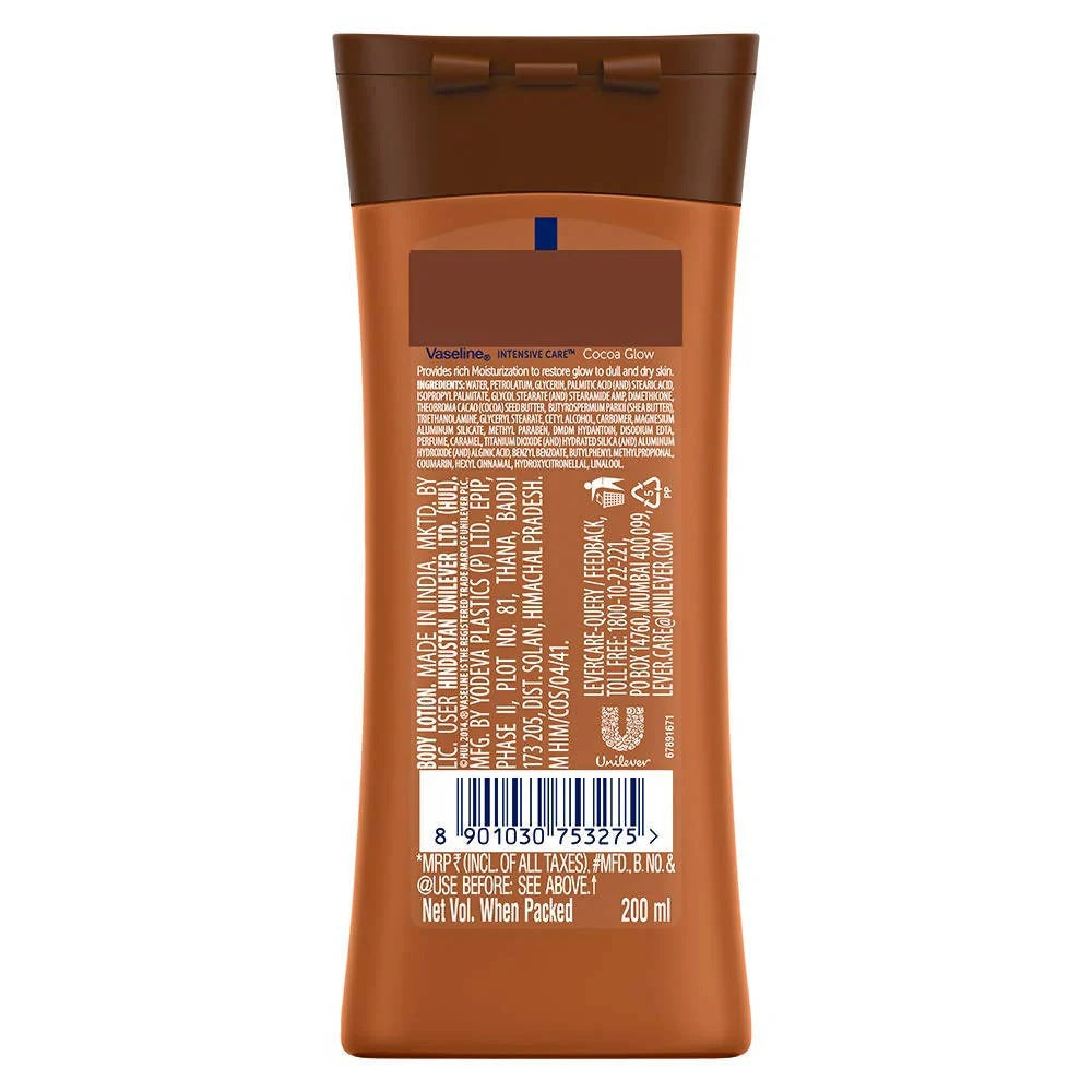 Vaseline Intensive Care Cocoa Glow Body Lotion -200 ml image 4