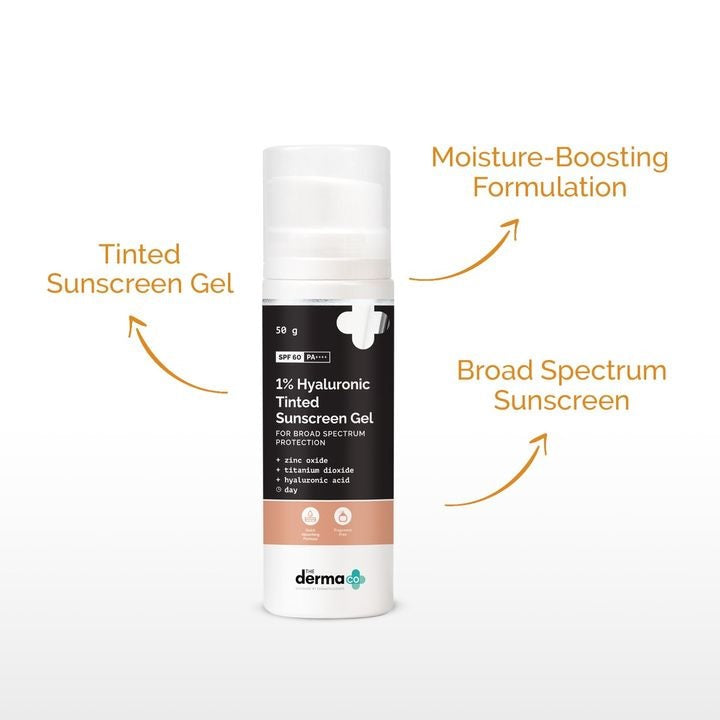 1% Hyaluronic Tinted Sunscreen Gel for Broad Spectrum Protection - 50g image 4