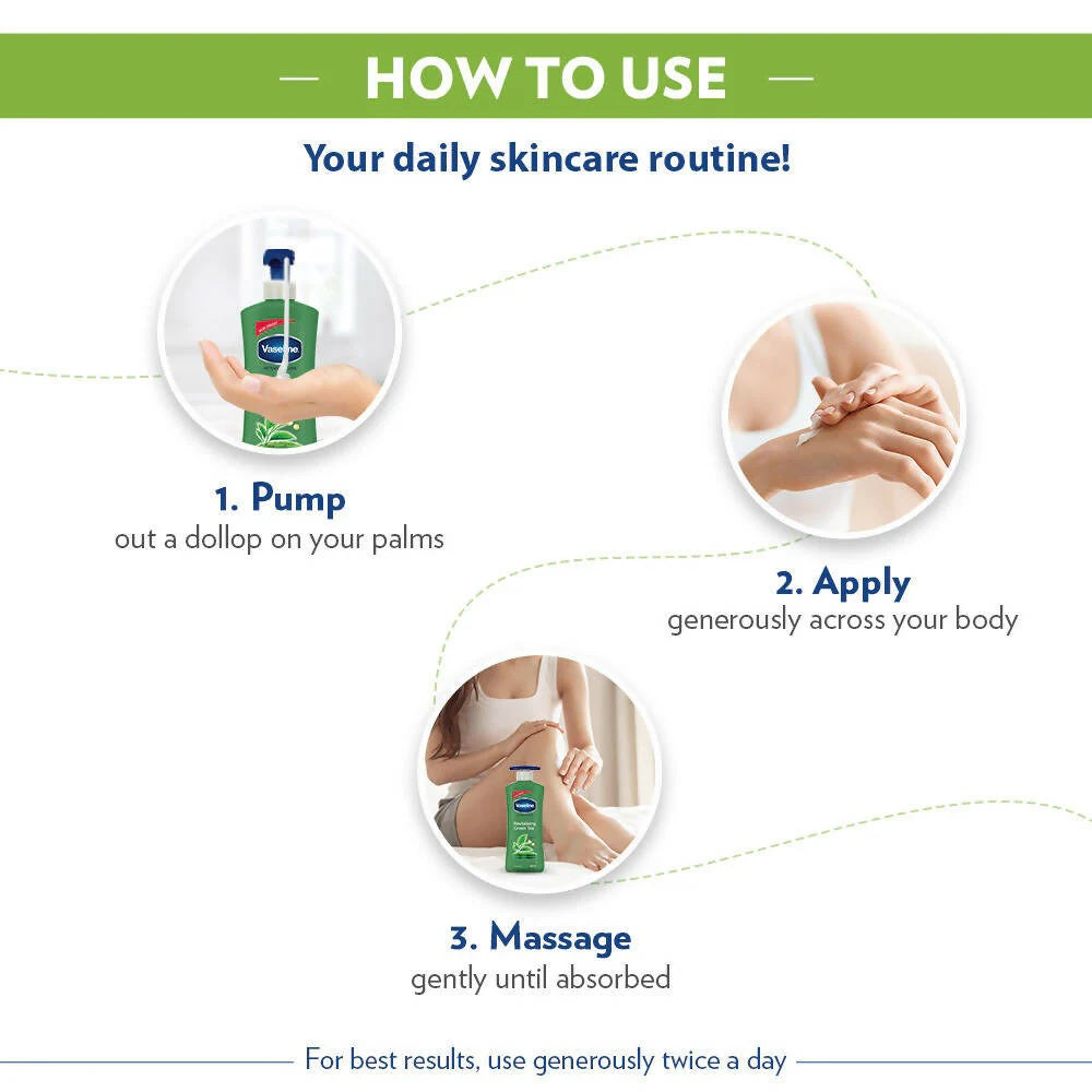 Vaseline Revitalizing Green Tea Body Lotion -400 ml image 4