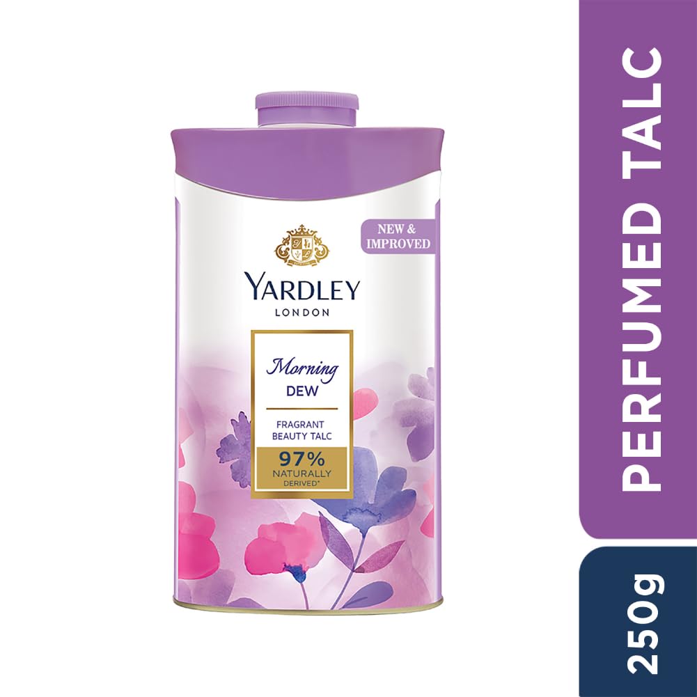Yardley London Morning Dew Perfumed Talc for Women, 250g image 3