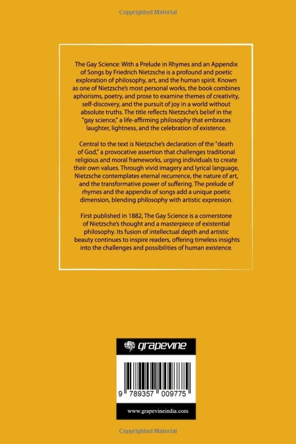 The Gay Science: With a Prelude in Rhymes and an Appendix of Songs by Original Thinkers Institute (image 2)