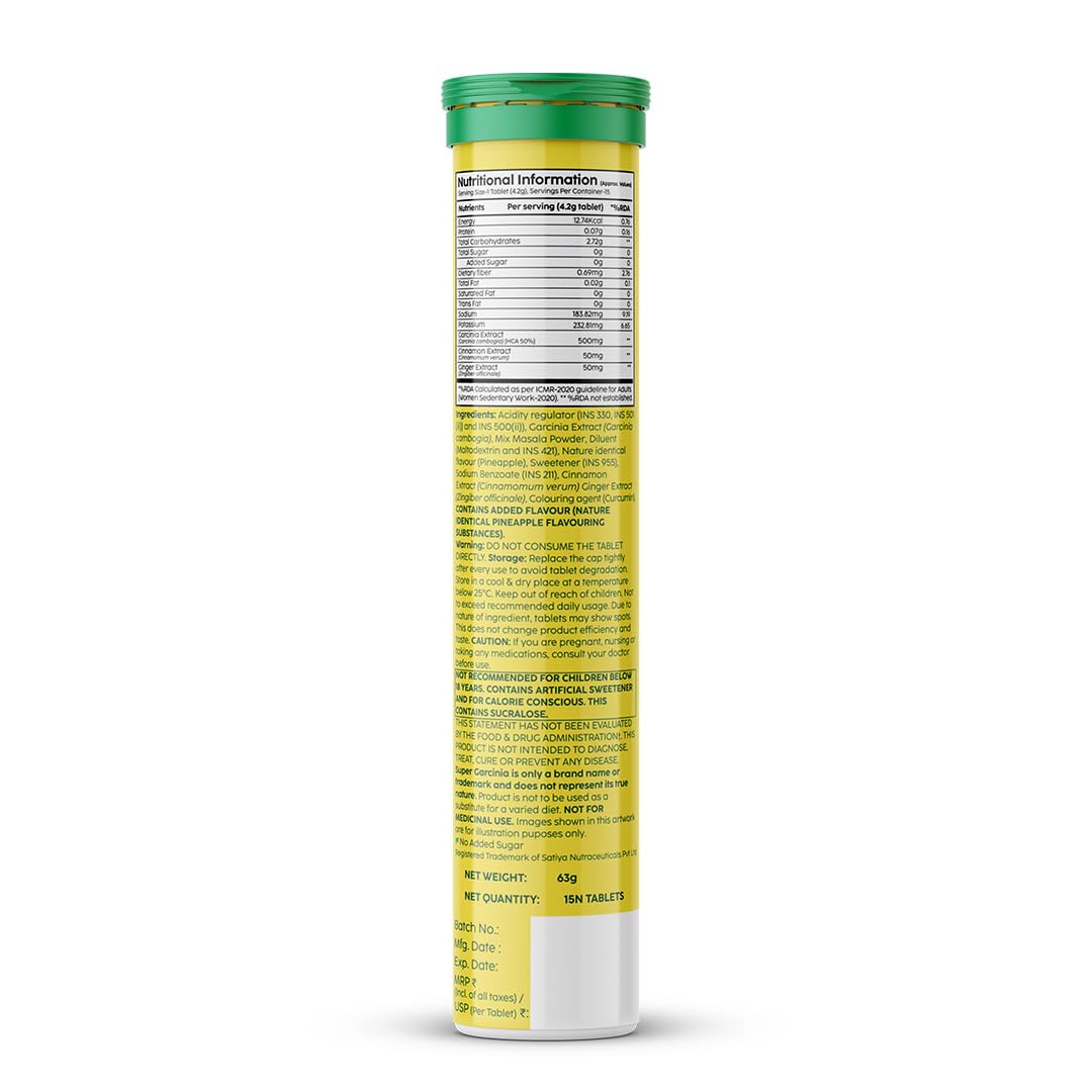 PLIX The Plant Fix Garcinia Bubbly Effervescent  Ginger, Cinnamon -15 tabs image 3