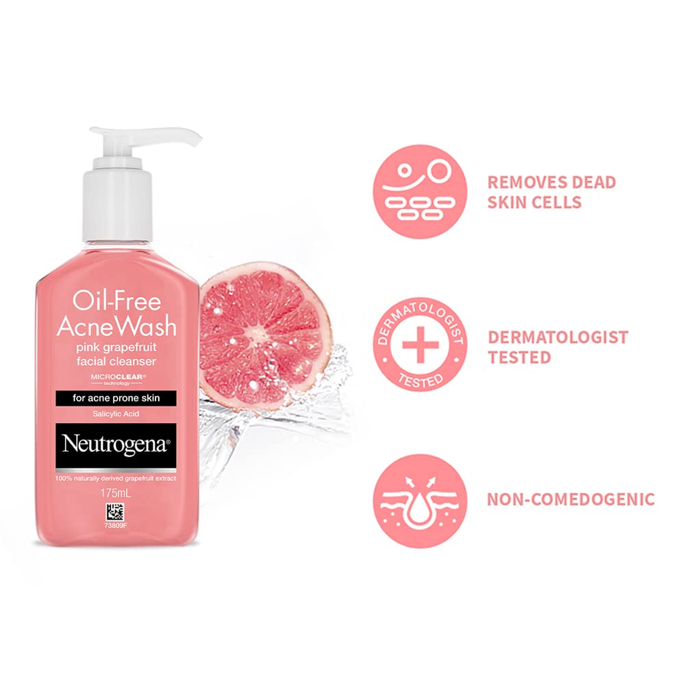 Neutrogena Oil Free Acne Wash | Pink Grapefruit - 175ml image 4