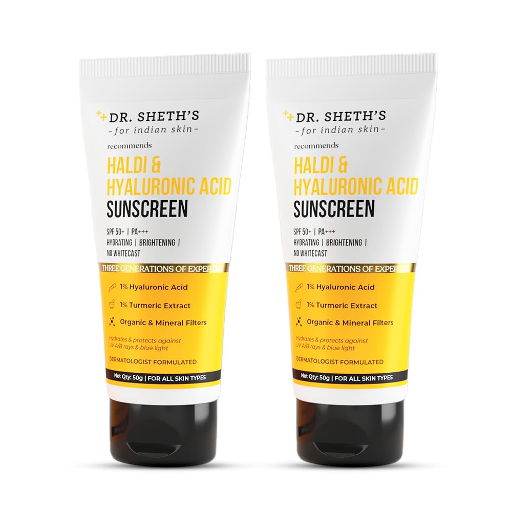 Dr. Sheth's Ceramide & Vitamin C Sunscreen SPF 50+ PA+++ UVA UVB Sun Protection, For All Skin Types -50 gm image 11