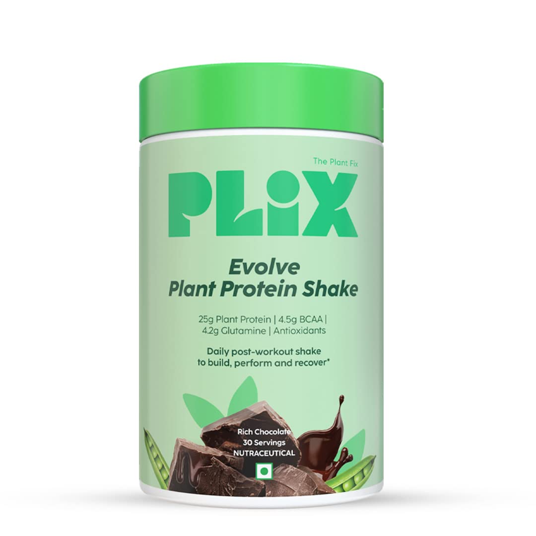 PLIX The Plant Fix Evolve Plant Protein Shake Powder - Chocolate -1 kg image 4