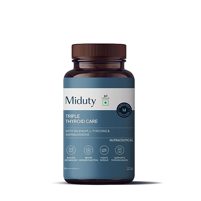 Miduty By Palak Notes Triple Thyroid Care Capsules - 60 Caps