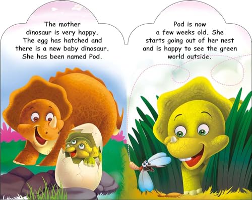 Sawan Set Of 5 Story Books Baby Animals Series (Adventurous Cub,Baby Squirrel,Baby Dinosaur,City Calf & Baby Mouse) [Board…