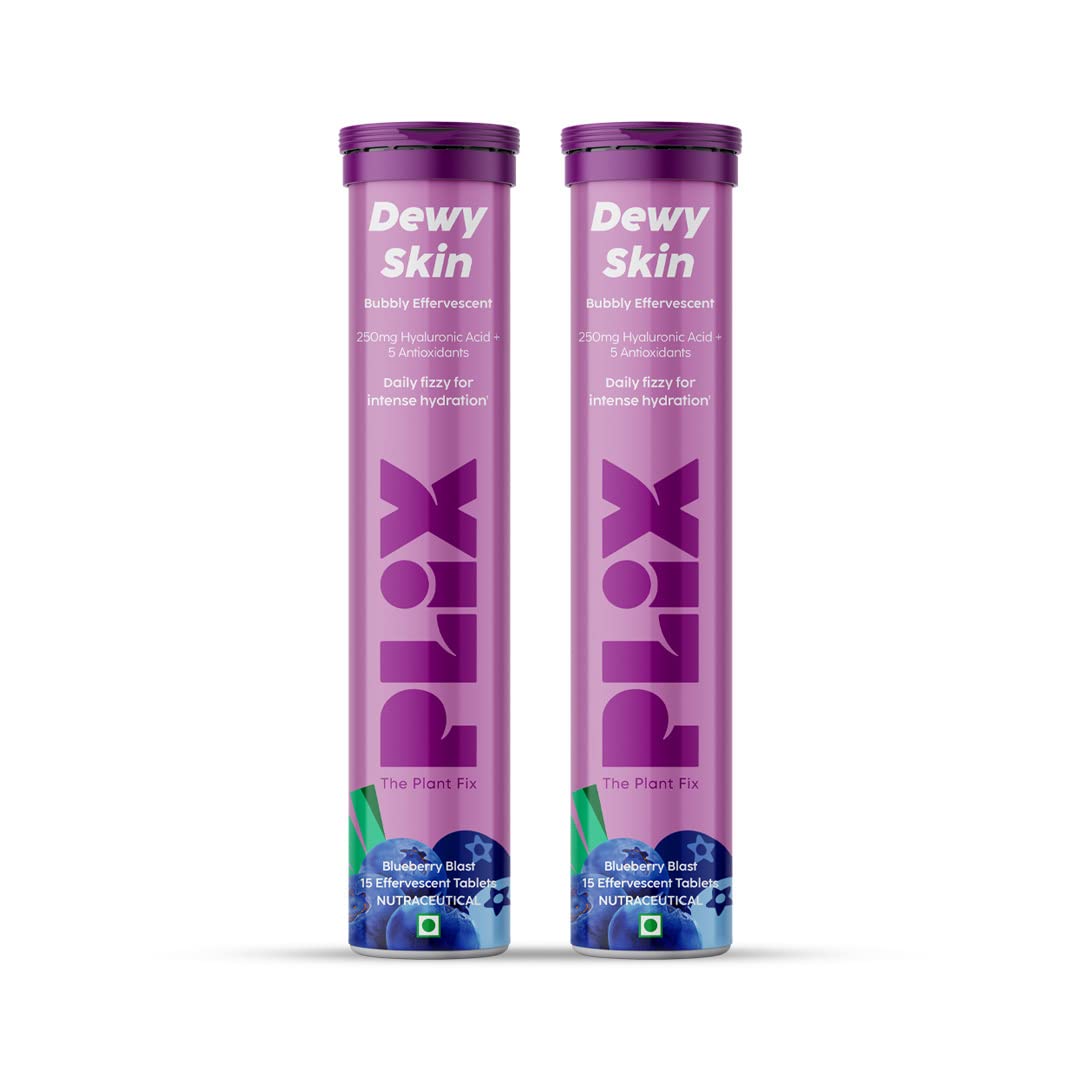 PLIX - THE PLANT FIX Hyaluronic Acid 15 Effervescent Tablets  | Blueberry Flavor Pack Of 1 | image 3