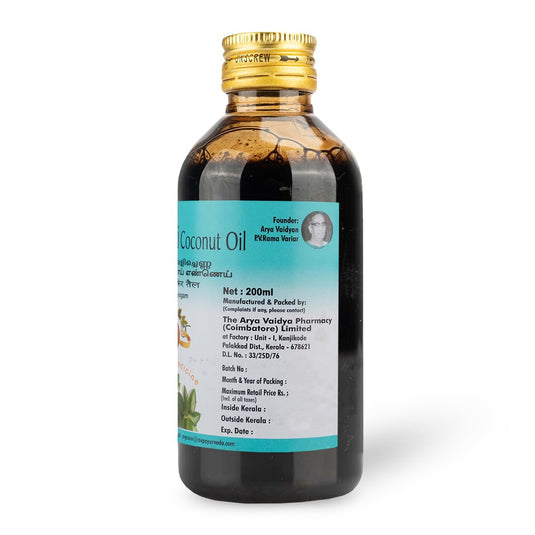 AVP Ayurveda Neelibringadi Coconut Oil - 200 ml for Healthy Hair Growth and Nourishment image 3