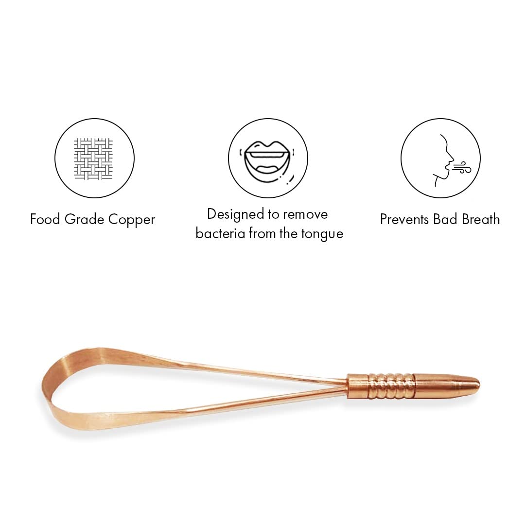 Perfora 100% Pure Copper Tongue Scraper for Oral Hygiene image 3
