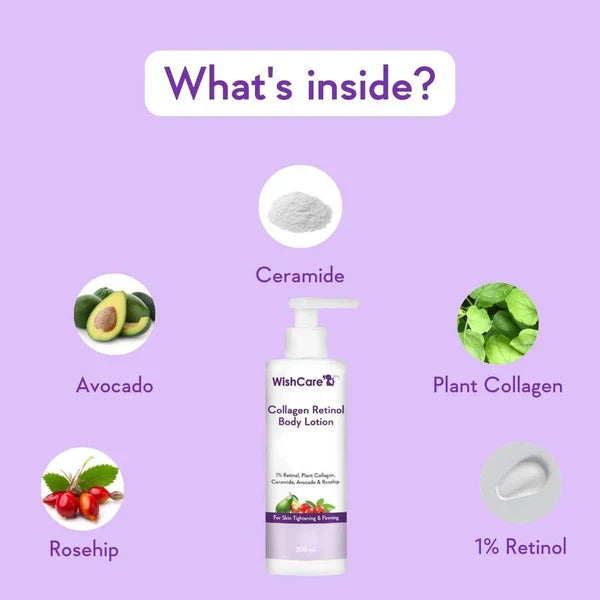 WishCare Hydrating Body Lotion with Collagen & Vitamin A – 200ml | Smooth & Nourished Skin image 2