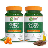 Pure Nutrition Naturals Omega 3-5-6-7-9 with Seabuckthorn Oil & Flaxseed Oil - 30 tabs image 2