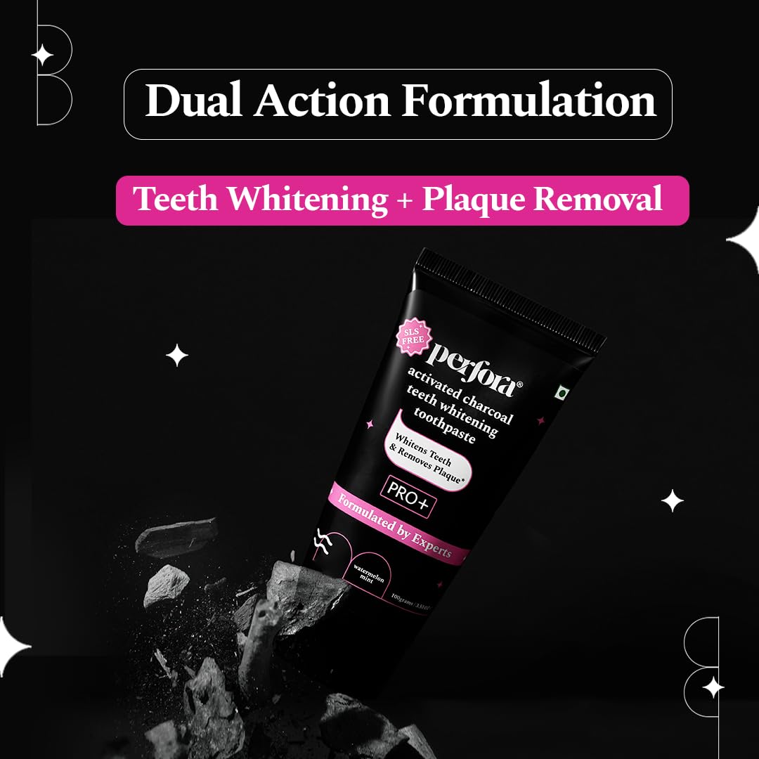 Perfora Activated Charcoal Whitening Toothpaste - 100 gms image 2