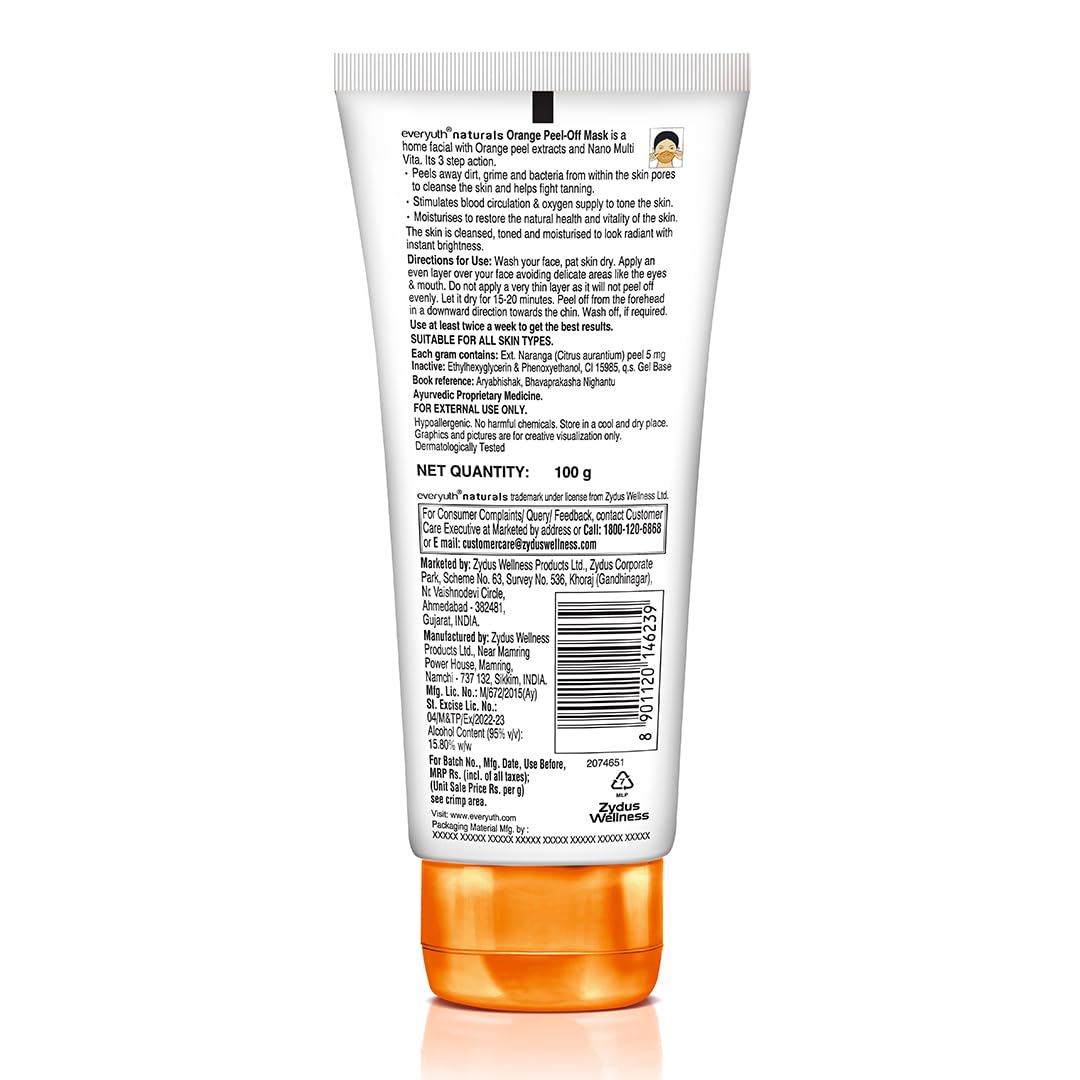Everyuth Naturals Glow Orange Peel Off Mask-90g image 2