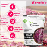 Namo Organics Rose Herbal Tea - 100 gms image 2