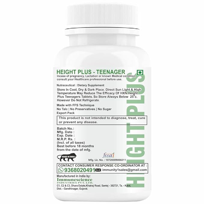 HXN Height Increase Medicine For Boys - 60 Chewable Tablets image 3