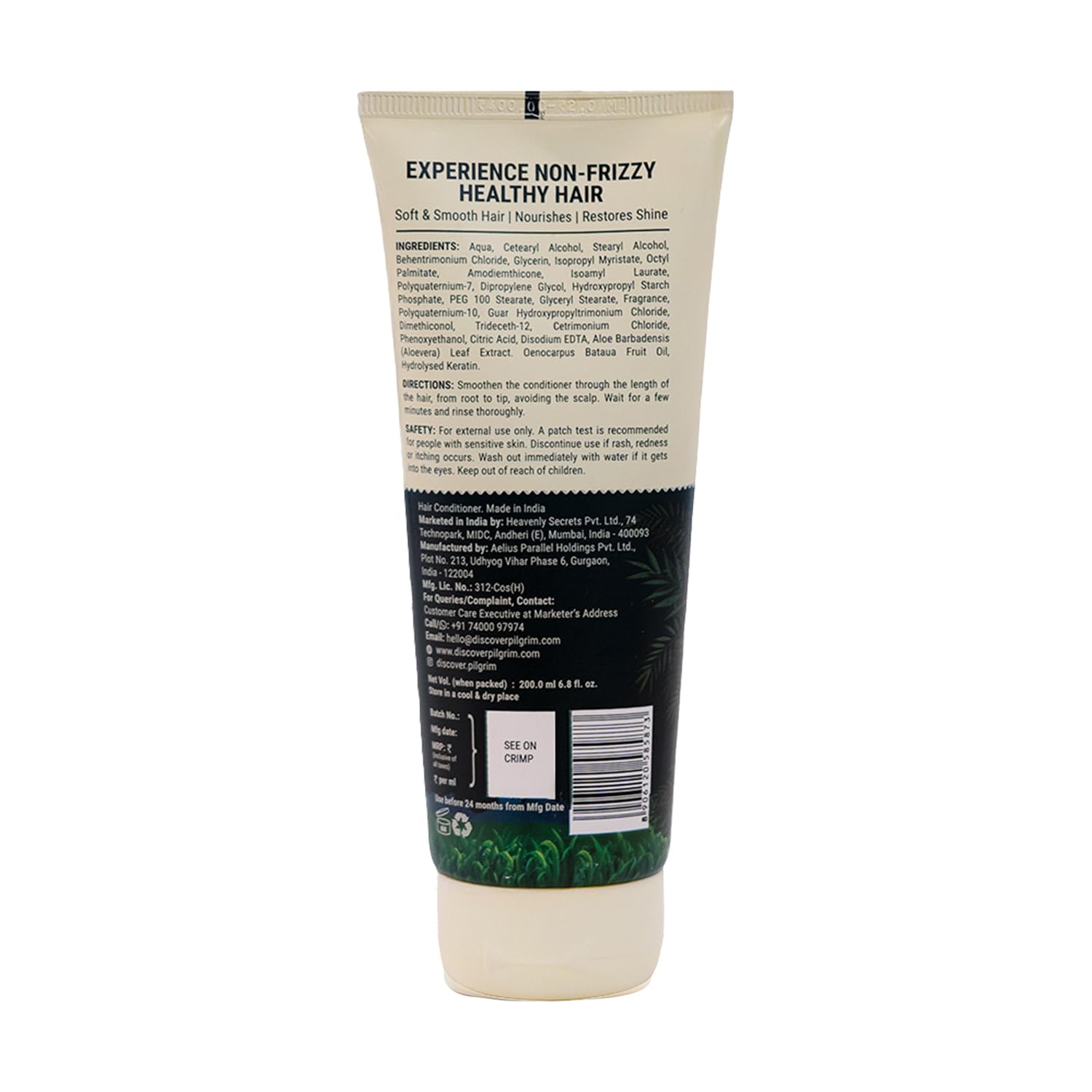 Pilgrim Amazonian Patuá & Keratin Hair Smoothing Conditioner 200ml image 2