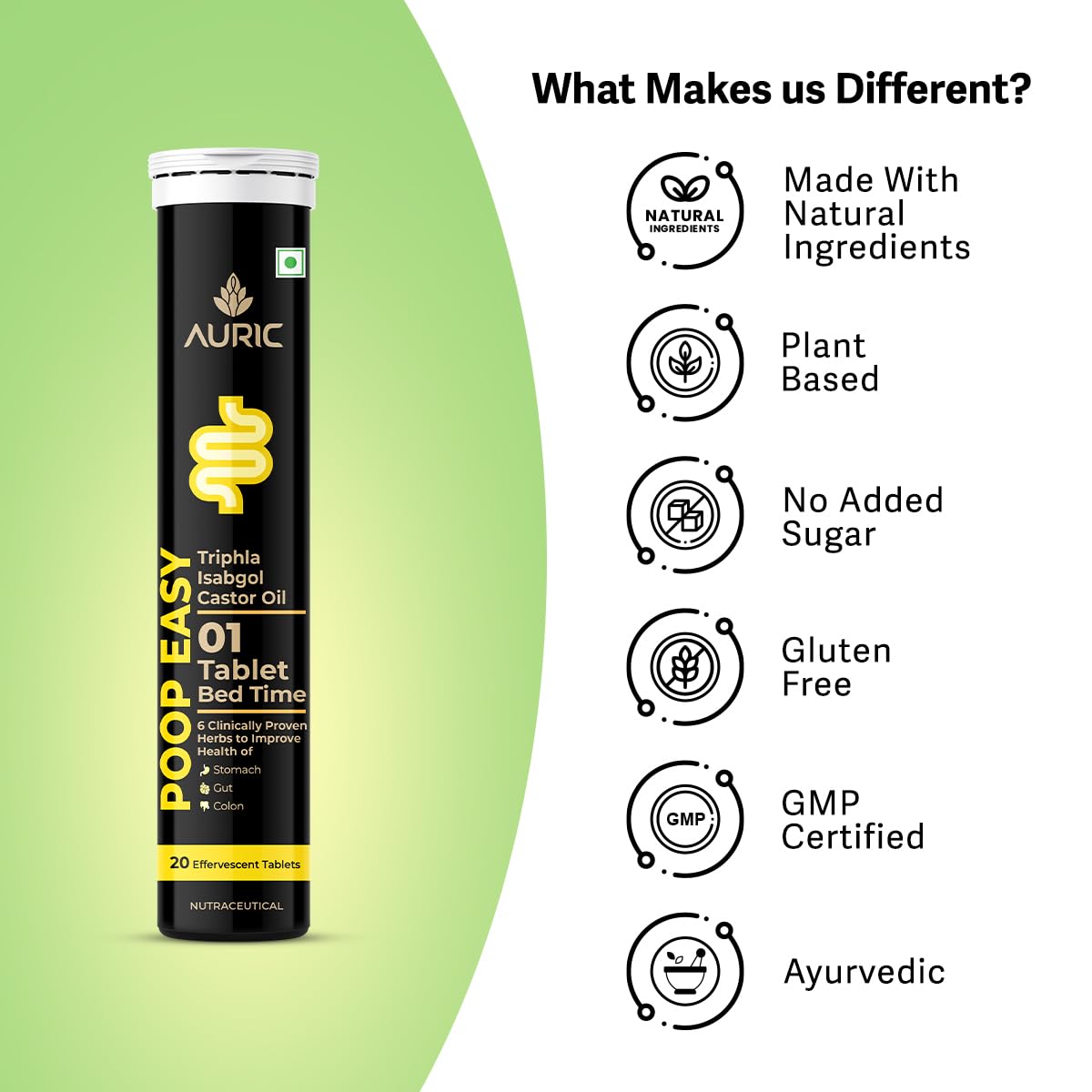 Auric Poop Easy Effervescent Tablet | 20 Tablets image 3
