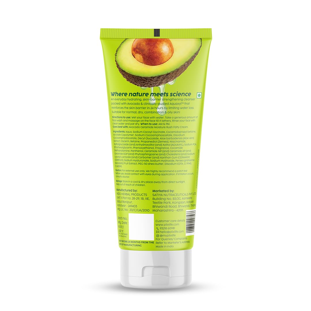 PLIX Avocado Ceramide Moisture Rush Juicy Cleanser and Guava Moisturizer Combo (150 ml) image 2