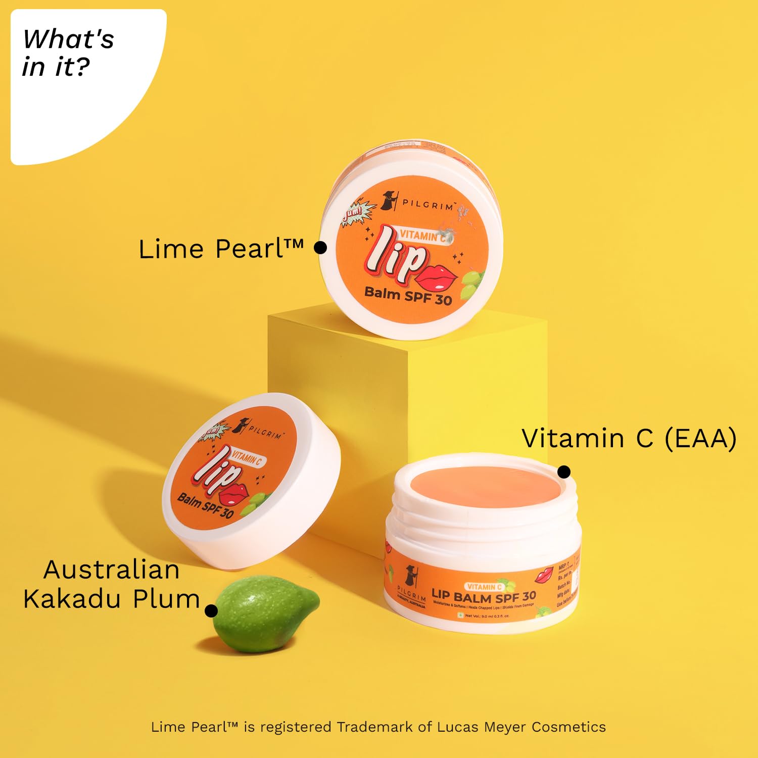 Pilgrim Vitamin C Lip Balm SPF 30- 9 gm image 4