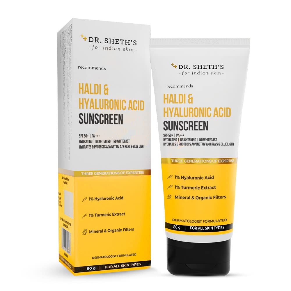Dr. Sheth's Ceramide & Vitamin C Sunscreen SPF 50+ PA+++ UVA UVB Sun Protection, For All Skin Types -50 gm image 9