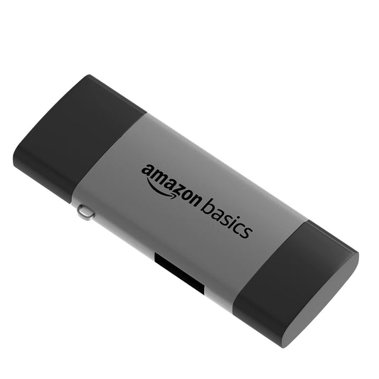 Amazon Basics OTG Card Reader and Hub with Type-C, USB & Micro USB Ports