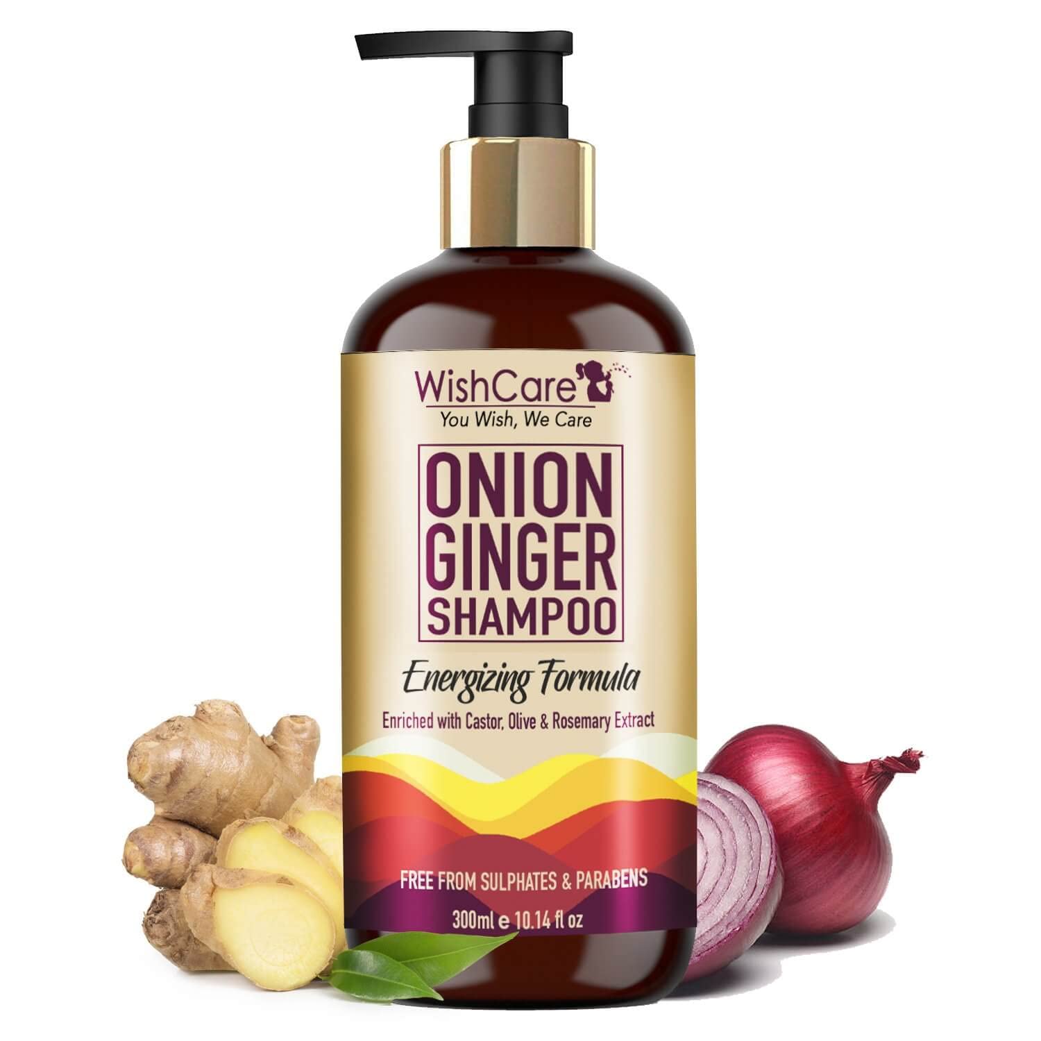 WishCare Red Onion Ginger Shampoo & Conditioner Kit (Shampoo and Conditioner combo)-300ml image 2