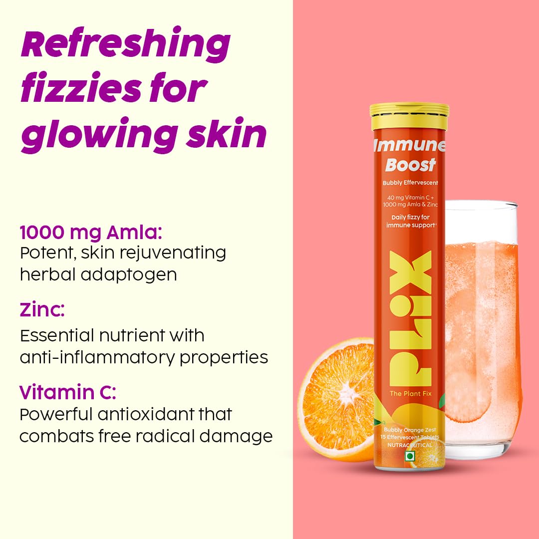 PLIX - THE PLANT FIX Pomegranate Peeling Potion and Vitamin C Effervescent Combo image 3
