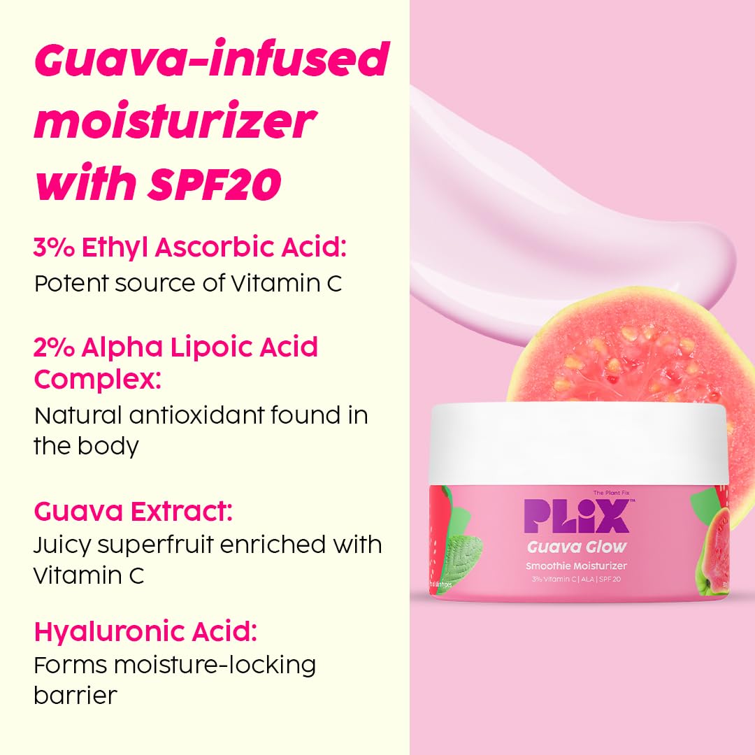 PLIX 24k Guava Gold Lightweight Face Serum and Moisturizer Combo-30 ml + 50g image 4