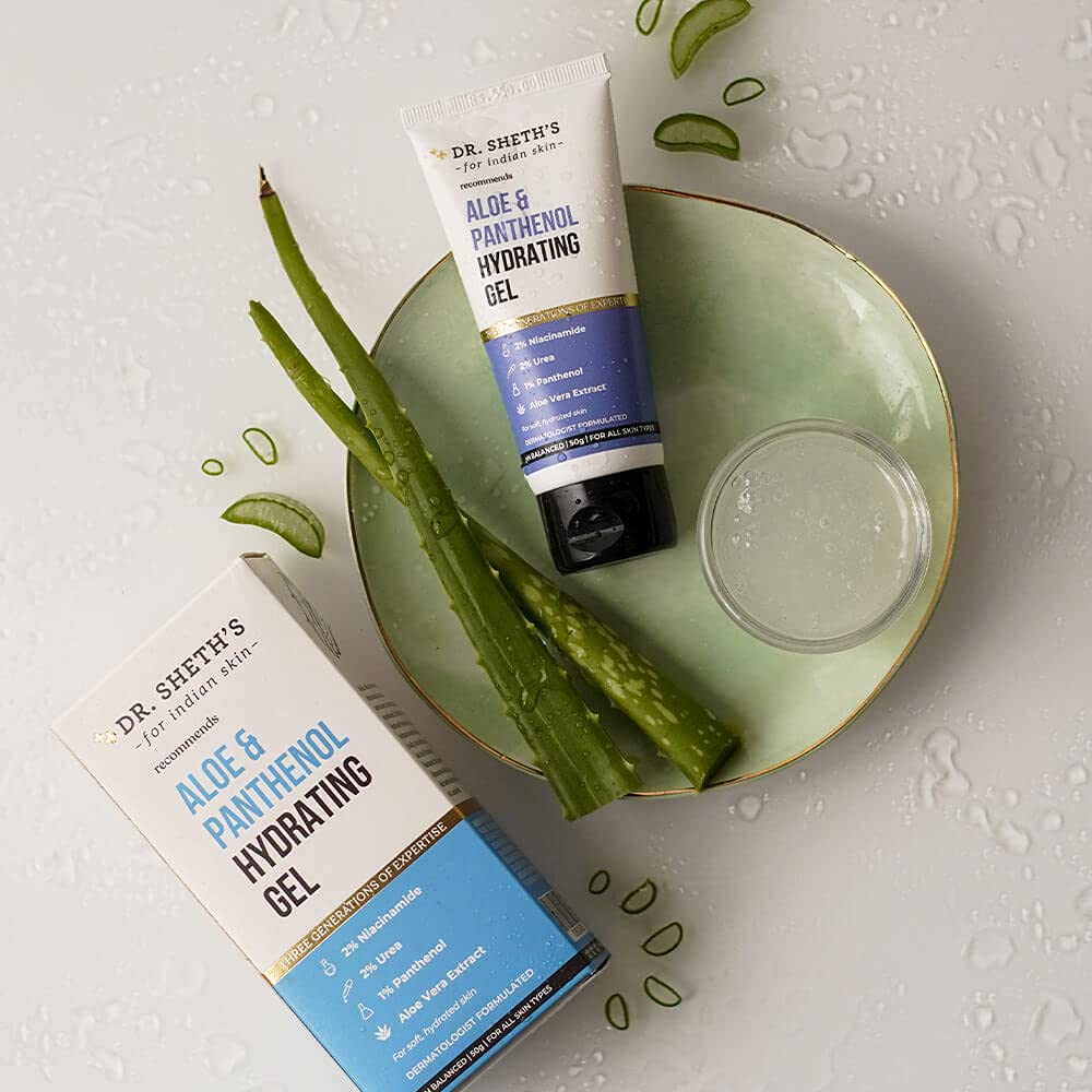 Dr. Sheth's Aloe & Panthenol Hydrating Gel with Niacinamide For Deep Moisturization & Hydration, For All Skin Types -50 gm image 2
